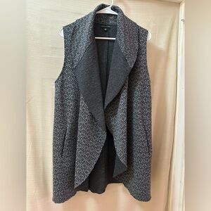 Adrienne Vittadini Wool-Blend Draped Knit Vest – Size M